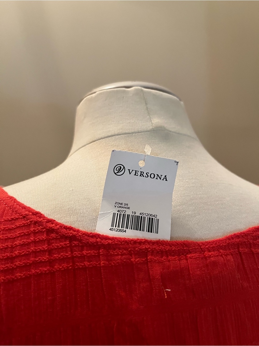MAX STUDIO CORAL RED ORANGE TEXTURED TIERED DRESS | SLEEVELESS | SIZE L | NWT - Picture 6 of 8